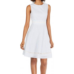 Ladies Sleeveless Cotton Slim Hollow Flare Skirt
